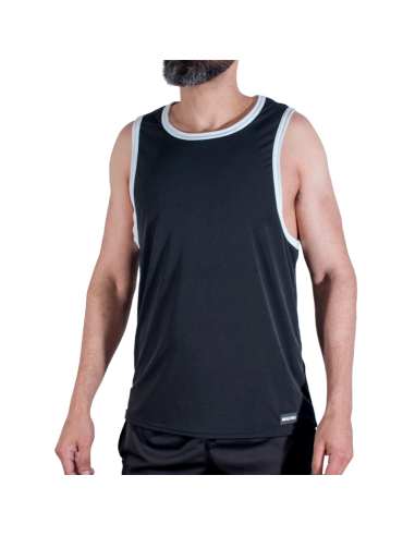 MACHO - CMV004 CAMISETA GYM NEGRA S/M