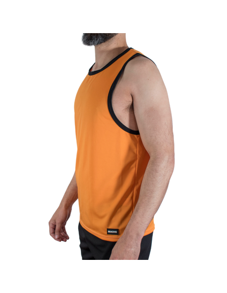 MACHO - CMV005 CAMISETA GYM NARANJA S/M