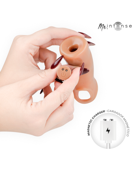 MR INTENSE - ARNOLD L VIBRATOR SILICONE PENIS SLEEVE WITH REMOTE CONTROL 16 CM -Ø- 4.5 CM