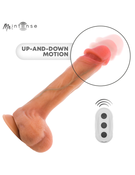 MR INTENSE - BRADLEY SILICONE VIBRATING DILDO WITH HEAT EFFECT AND REMOTE CONTROL 21 CM -Ø- 4.2 CM