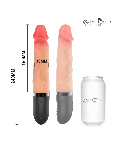 MR INTENSE - JEAN UPDOWN VIBRATOR SILICONE WITH HEAT EFFECT 24 CM -Ø- 3.8 CM
