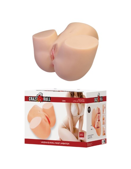 CRAZY BULL - LIORA XXL DOUBLE VAGINAL AND ANAL VIBRATING MASTURBATOR