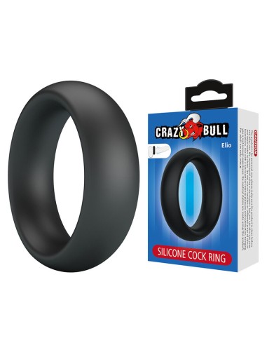 CRAZY BULL - ELIO SILICONE COCK RING BLACK
