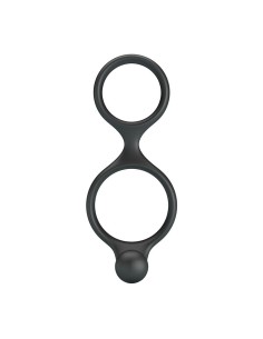 CRAZY BULL - FLORIAN DOUBLE COCK AND BALL RING BLACK 2