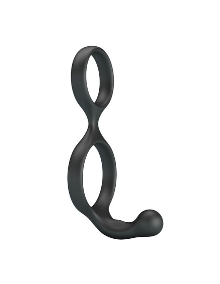 CRAZY BULL - FLORIAN DOUBLE COCK AND BALL RING BLACK