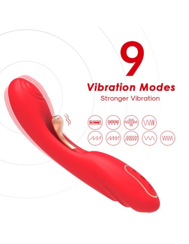 ARMONY - VIBRATOR WITH OSCILLATING TONGUE RED