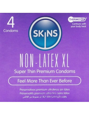 SKINS - LATEX-FREE CONDOMS XL PACK OF 4