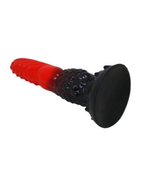 POWER MONSTERS - FIRE DRAGON FANTASY DILDO WITH SUCTION CUP 24.5 CM Ø 5.8 CM RED  BLACK