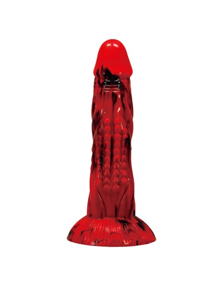 POWER MONSTERS - MINOTAUR FANTASY DILDO WITH SUCTION CUP 21 CM Ø 5 CM RED  BLACK