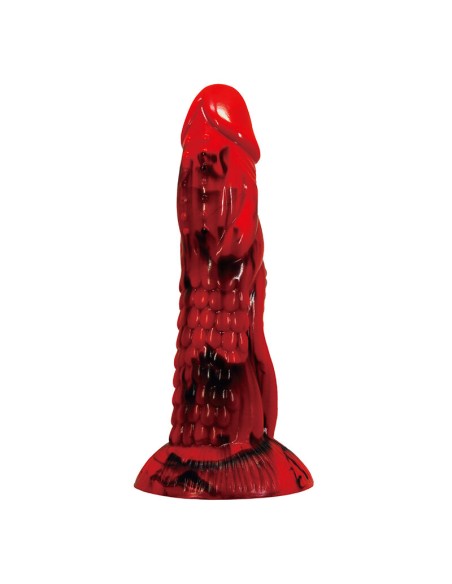 POWER MONSTERS - MINOTAUR FANTASY DILDO WITH SUCTION CUP 21 CM Ø 5 CM RED  BLACK