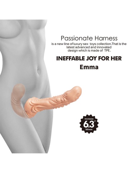 BAILE - EMMA TEXTURED DOUBLE PENETRATION STRAP-ON FLESH