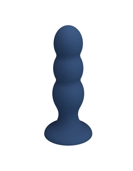 MR PLAY - ANAL PLUG WITH METAL BALLS AND SUCTION CUP BLUE