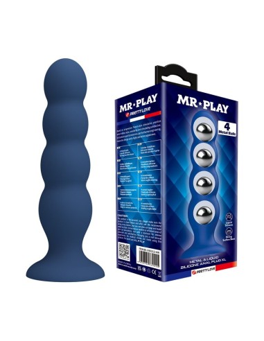 MR PLAY - ANAL PLUG WITH 4 METAL BALLS AND...