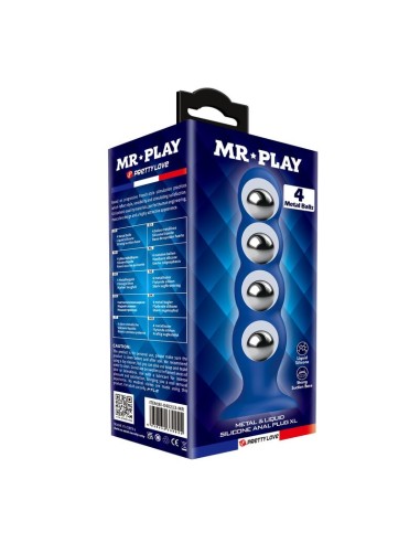 MR PLAY - ANAL PLUG WITH 4 METAL BALLS AND...