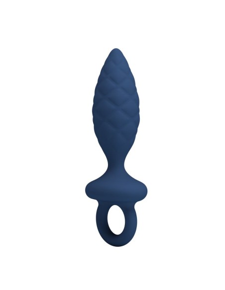 MR PLAY - TEXTURED ANAL PLUG WITH RING BLUE M
