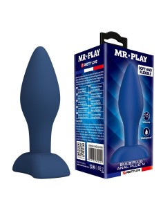 MR PLAY - TAPERED SILICONE ANAL PLUG BLUE M