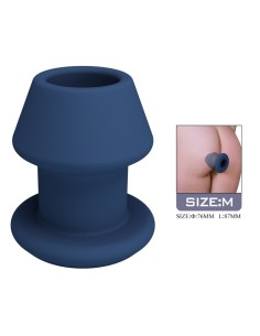 MR PLAY - JACK BLUE SILICONE HOLLOW ANAL PLUG SIZE M 2