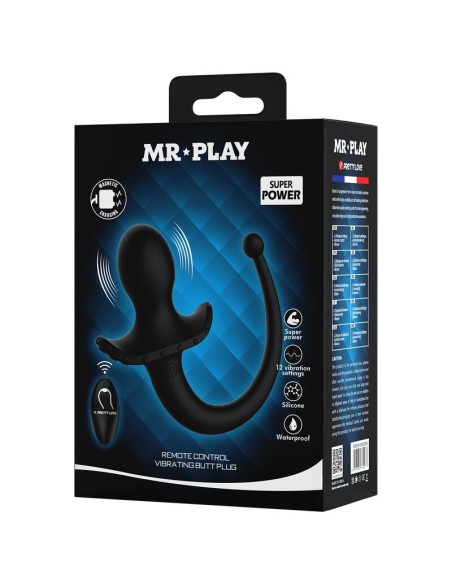 MR PLAY - WIRELESS REMOTE CONTROL ANAL AND PERINEUM VIBRATOR BLACK