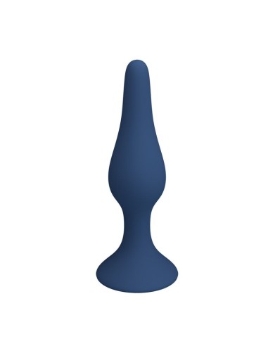 MR PLAY - SLIM SILICONE ANAL PLUG BLUE L