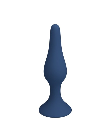 MR PLAY - SLIM SILICONE ANAL PLUG BLUE L