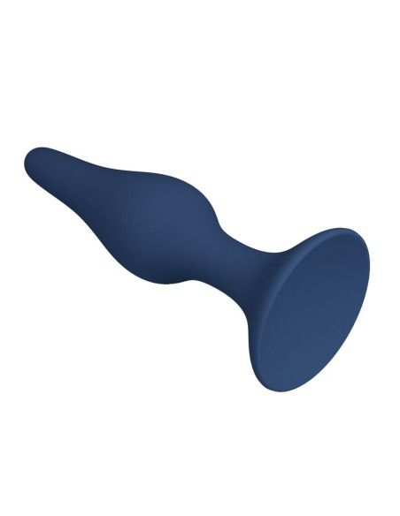 MR PLAY - SLIM SILICONE ANAL PLUG BLUE L