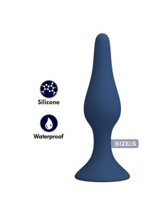 MR PLAY - BLUE SILICONE SLIM ANAL PLUG SIZE S 2