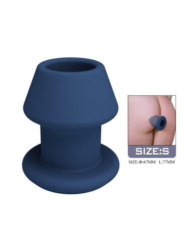 MR PLAY - JACK BLUE SILICONE HOLLOW ANAL PLUG...