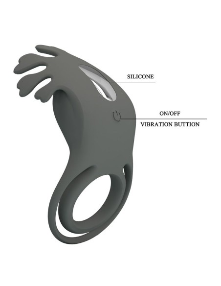 PRETTY LOVE - RECHARGEABLE VIBRATING RING WITH STIMULATOR