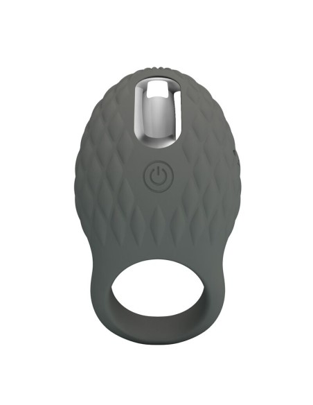PRETTY LOVE - RECHARGEABLE TEXTURED VIBRATING RING WITH STIMULATOR