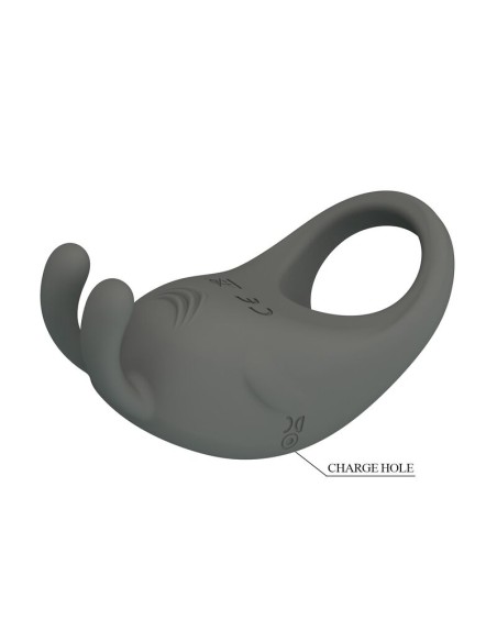 PRETTY LOVE - RECHARGEABLE VIBRATING RING WITH RABBIT STIMULATOR
