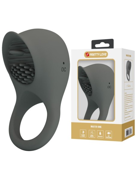 PRETTY LOVE - RECHARGEABLE VIBRATING RING WITH ORAL STIMULATION