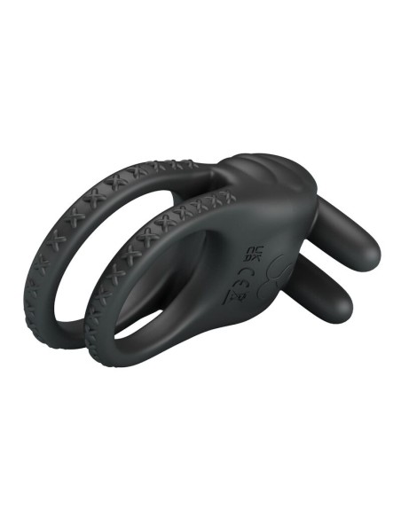 PRETTY LOVE - SINI RECHARGEABLE VIBRATING COCK RING 10 FUNCTIONS BLACK