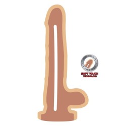 GET REAL - DUAL DENSITY DILDO 18 CM BALLS SKIN 2