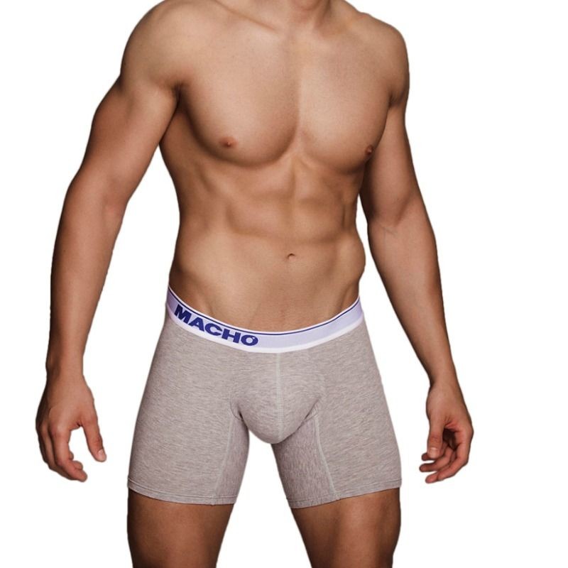 MACHO - MC087 BOXER LARGO GRIS TALLA S