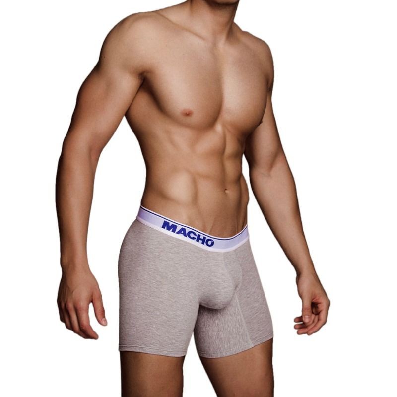 MACHO - MC087 BOXER LARGO GRIS TALLA S