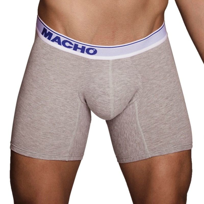 MACHO - MC087 BOXER LARGO GRIS TALLA S