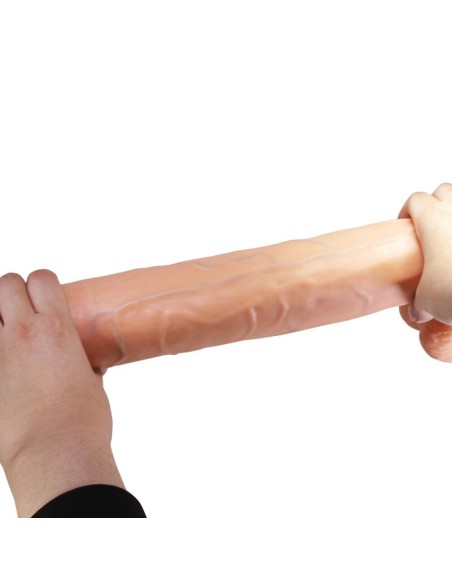 PRETTY LOVE - RAEL FLEXIBLE REALISTIC DILDO WITH SUCTION CUP 40 CM -Ø- 6 CM BROWN