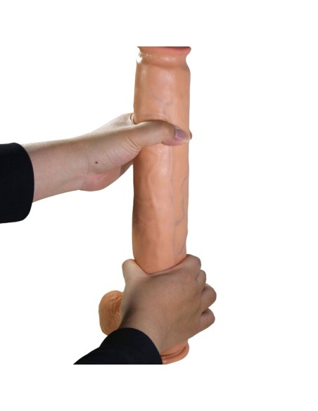 PRETTY LOVE - RAEL FLEXIBLE REALISTIC DILDO WITH SUCTION CUP 40 CM -Ø- 6 CM BROWN