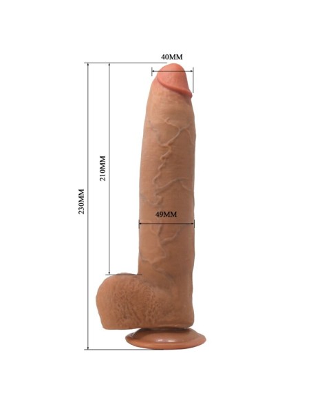 PRETTY LOVE - EVANDER FLEXIBLE REALISTIC DILDO WITH SUCTION CUP 23 CM -Ø- 4.9 CM