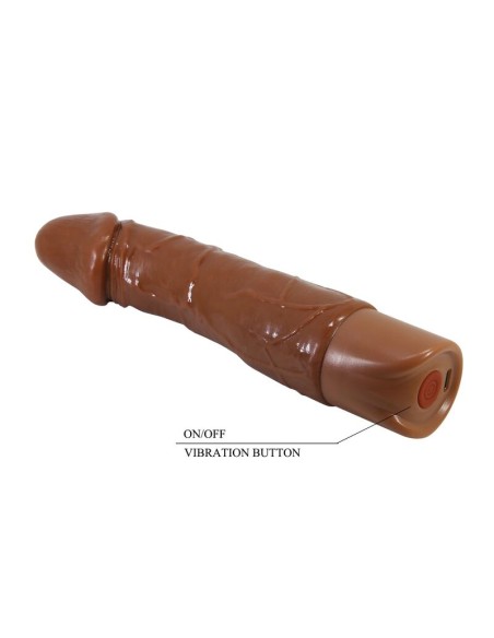 PRETTY LOVE - DONALD REALISTIC VIBRATOR 19.5 CM Ø 4 CM BROWN