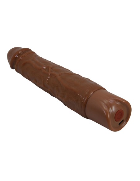 PRETTY LOVE - KESSLER REALISTIC VIBRATING DILDO WITH 10 VIBRATION MODES AND 10 THROWS, 22 CM, BROWN