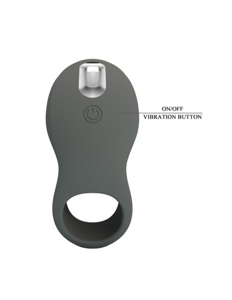 PRETTY LOVE - RECHARGEABLE VIBRATING RING WITH DUAL STIMULATOR