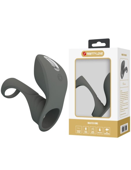 PRETTY LOVE - RECHARGEABLE VIBRATING RING WITH DUAL STIMULATOR