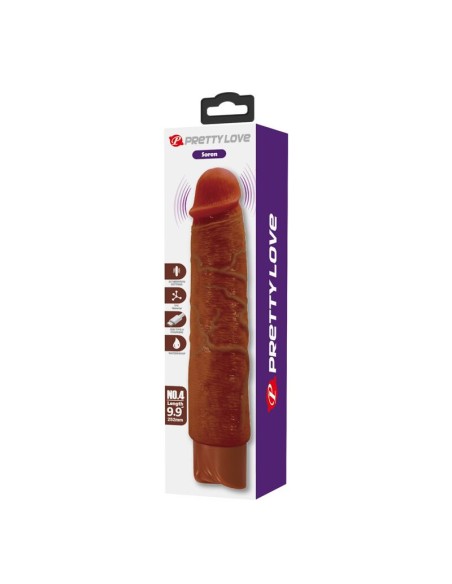 PRETTY LOVE - GAVIN REALISTIC VIBRATOR 25 CM Ø 5 CM BROWN