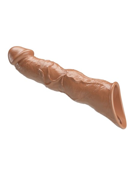 PRETTY LOVE - ADJUSTABLE PENIS EXTENSION SLEEVE 28 CM Ø 4.5 CM BROWN