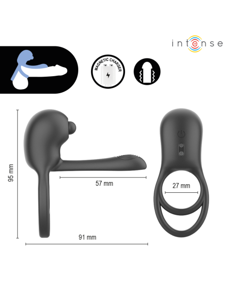 INTENSE - SPIKE REMOTE CONTROL VIBRATING PENIS RING