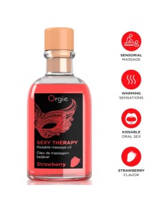ORGIE - LIPS MASSAGE STRAWBERRY KISSABLE MASSAGE SET 100 ML