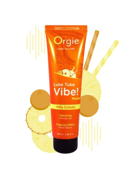 ORGIE - LUBE TUBE VIBE! PIÑA COLADA KISSABLE INTIMATE GEL MEDIUM TINGLING 100 ML
