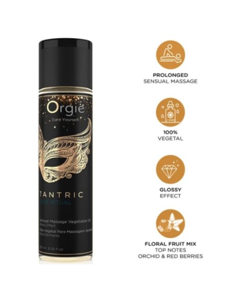 ORGIE - TANTRIC LOVE RITUAL SENSUAL MASSAGE VEGETAL OIL 200 ML