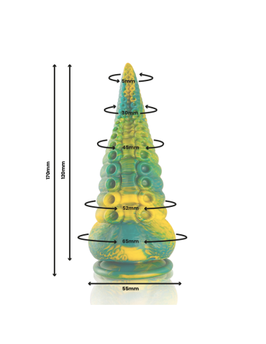 EPIC - CETUS DILDO GREEN TENTACLE SMALL SIZE